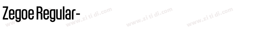 Zegoe Regular字体转换